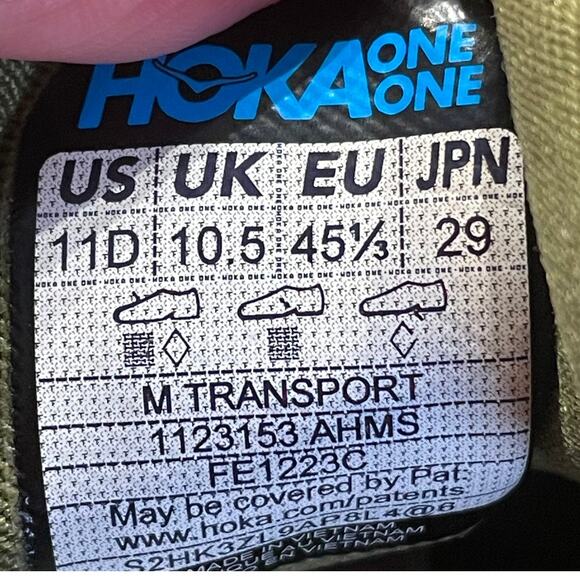 Hoka Men's Transport Avocado Harbor Mist Size 11D Excellent Used Condition - Picture 8 of 8